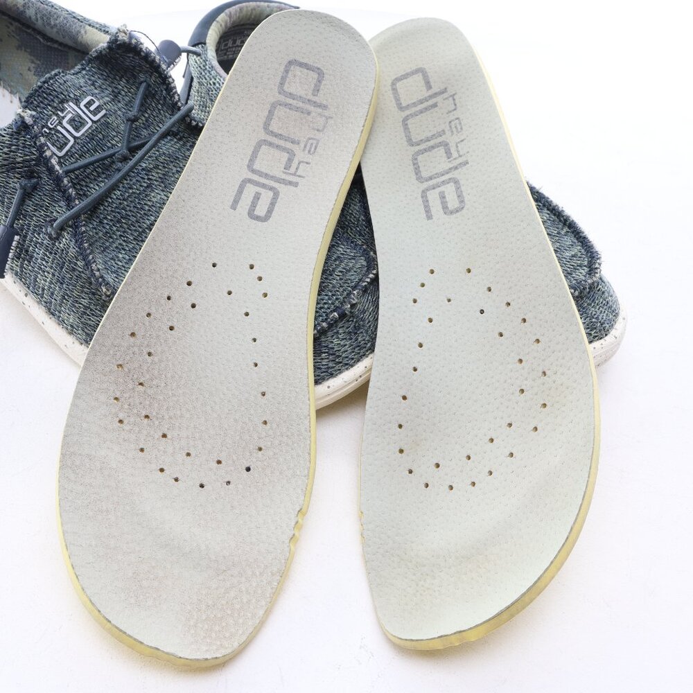 Hey Dude Textile Wally Sox Aqua Loafers & Slip-Ons Men 9 Blue/White - Picture 12 of 17